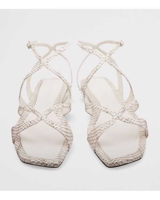 Jimmy Choo White Ayla Leather Sandals