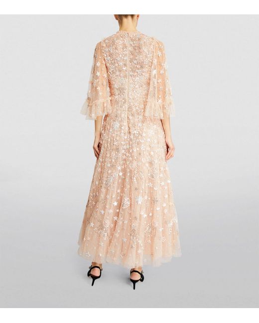 Needle & Thread Natural Embellished Constellation Gown