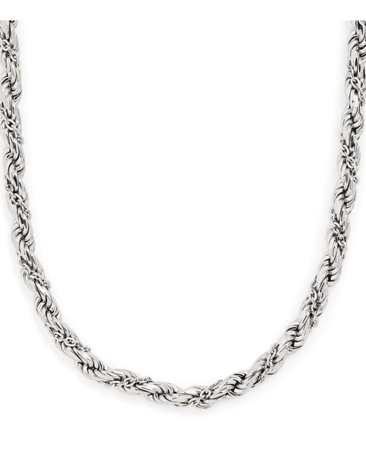 Emanuele Bicocchi Metallic Sterling Wrapped Rope Necklace for men