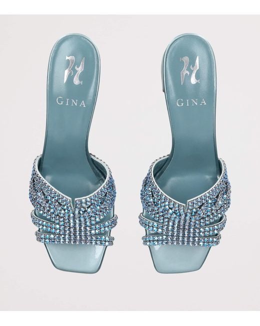 Gina Blue Crystal Utah Mules 50