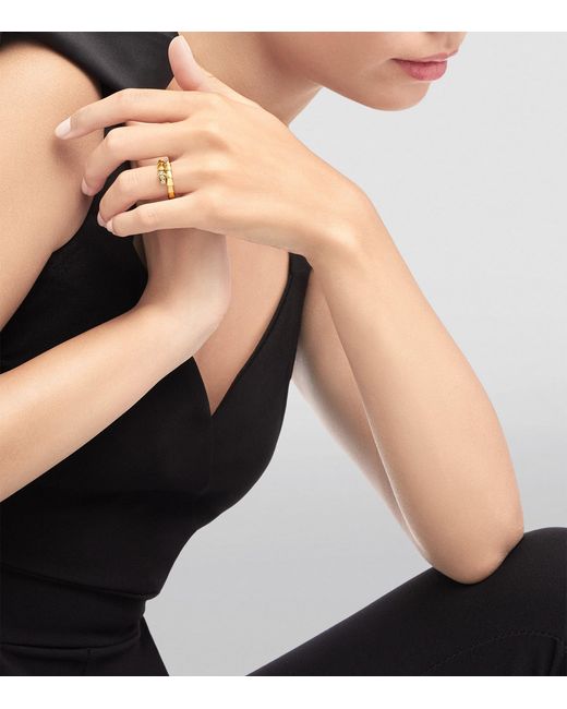 BVLGARI Metallic And Diamond Serpenti Viper Ring