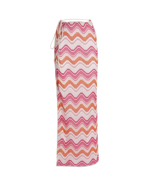 Missoni Pink Zigzag Maxi Skirt