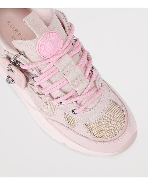 Kurt Geiger Pink Suede Kurt Runner Sneakers