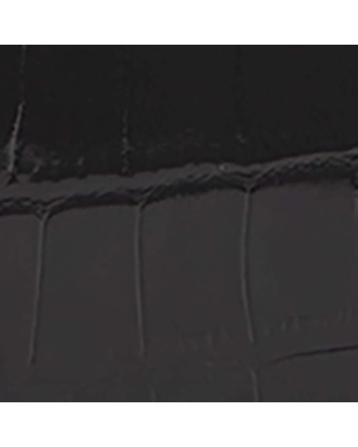 Anine Bing Small CrocEmbossed Elly Clutch in Black Lyst