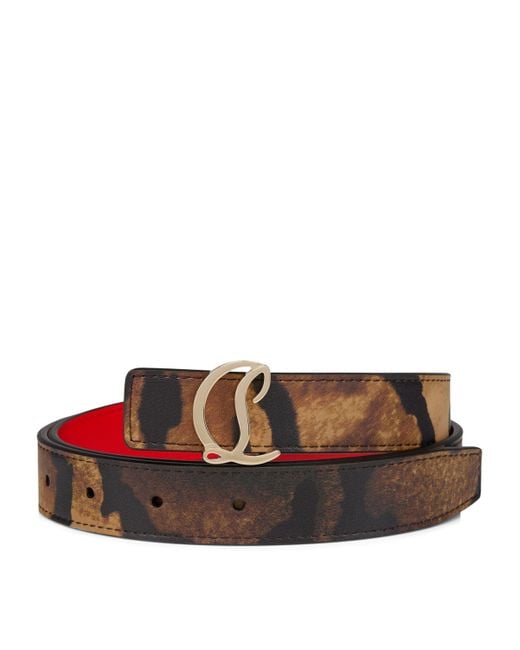 Christian Louboutin Brown Loubi54 Leather Reversible Belt