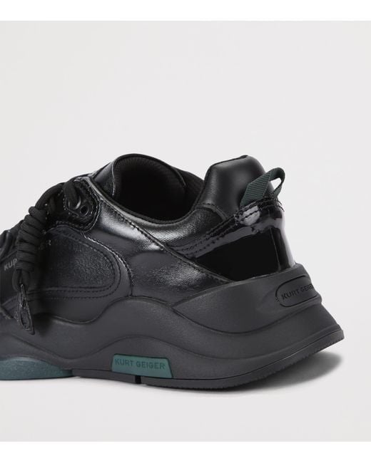 Kurt Geiger Black Leather Royston Sneakers for men