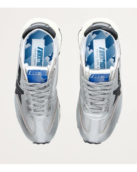 Golden Goose Deluxe Brand White Running Marathon 60246 Sneakers