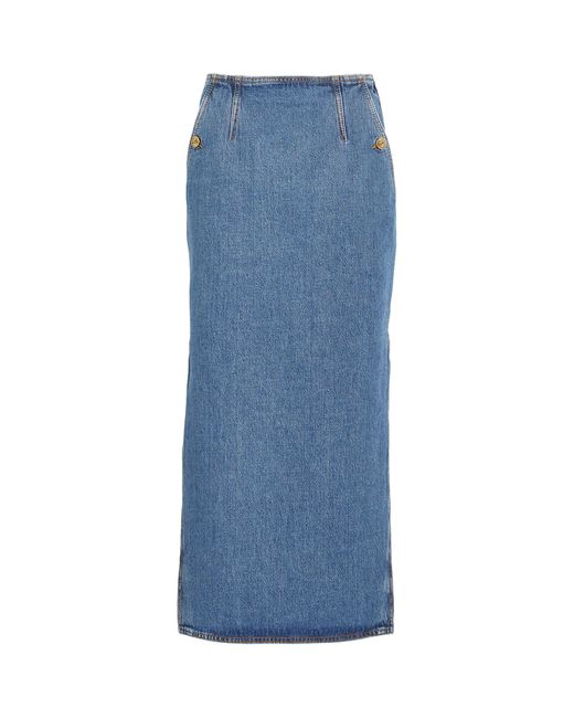 Etro Blue Midi Denim Skirt