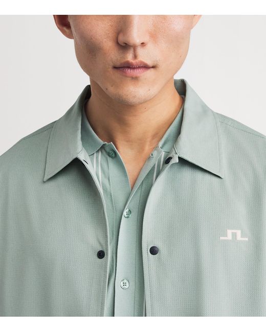 J.Lindeberg Green Dex Coach Overshirt for men