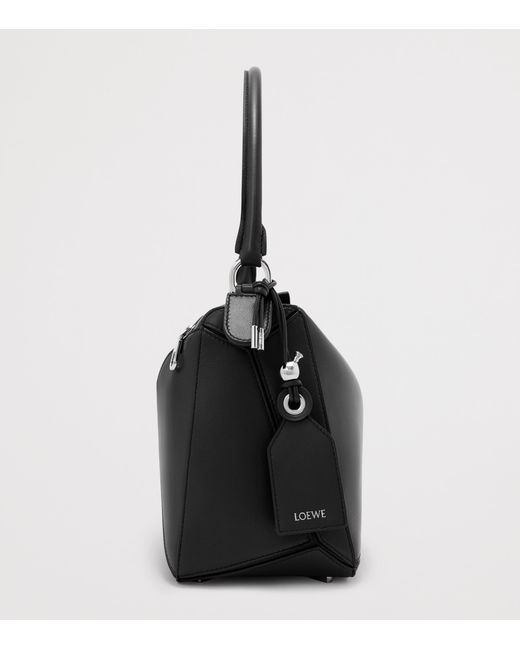 Loewe Black Medium Leather Featherlight Puzzle Top-Handle Bag