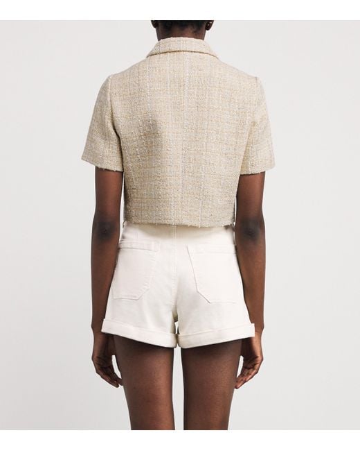 Maje Natural Tweed Cropped Jacket