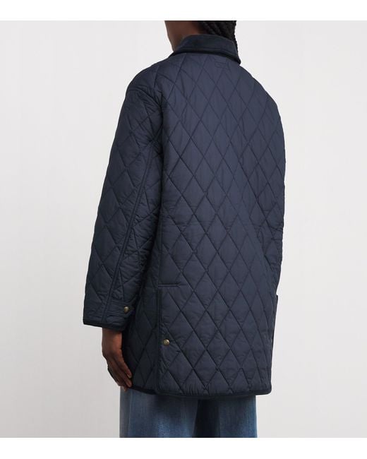 Polo Ralph Lauren Blue Water-Repellent Quilted Coat
