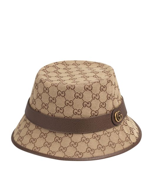 Gucci Natural Canvas Gg Supreme Bucket Hat for men