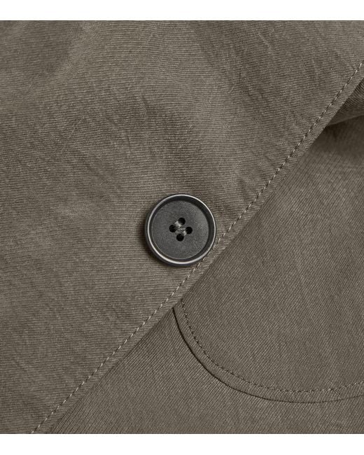Giorgio Armani Gray Silk-Blend Upton Blazer for men