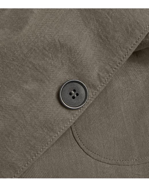 Giorgio Armani Gray Silk-Blend Upton Blazer for men