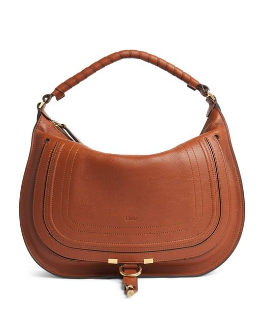 Chloé Brown Medium Leather Marcie Shoulder Bag