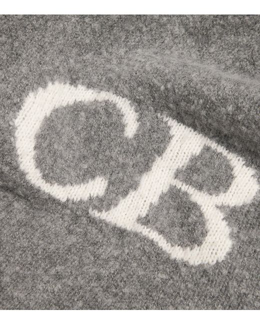Cole Buxton Gray Wool-Blend Logo Sweater for men