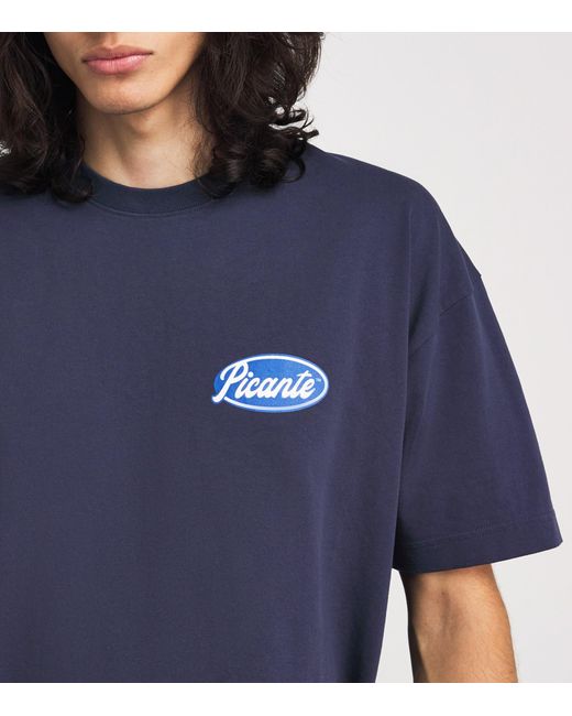 Picante Blue Organic Cotton Senna T-Shirt for men