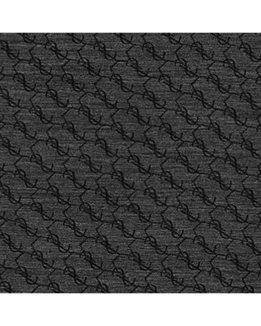 Saint Laurent Black Cashmere-Silk Monogram Scarf for men
