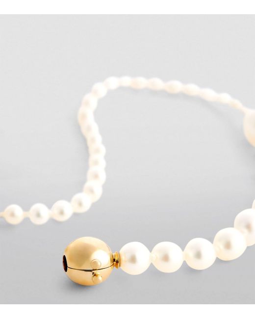 Sophie Bille Brahe White Small Yellow Gold And Pearl Peggy Bracelet