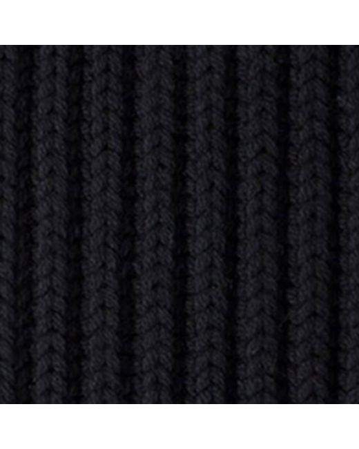 Prada Black Virgin Wool Logo Scarf