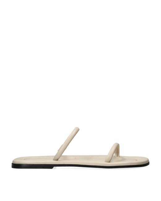Totême Leather The City Slides in White | Lyst
