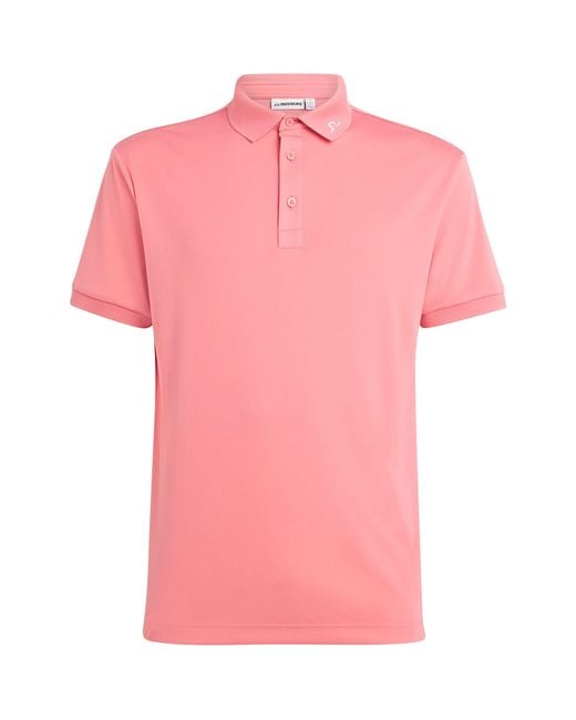 J.Lindeberg Pink Technical Kv Polo Shirt for men
