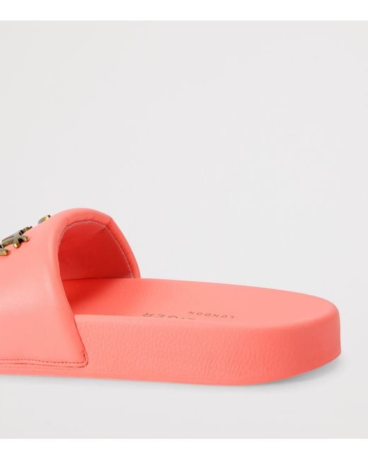 Kurt Geiger Pink Meena Logo Slides