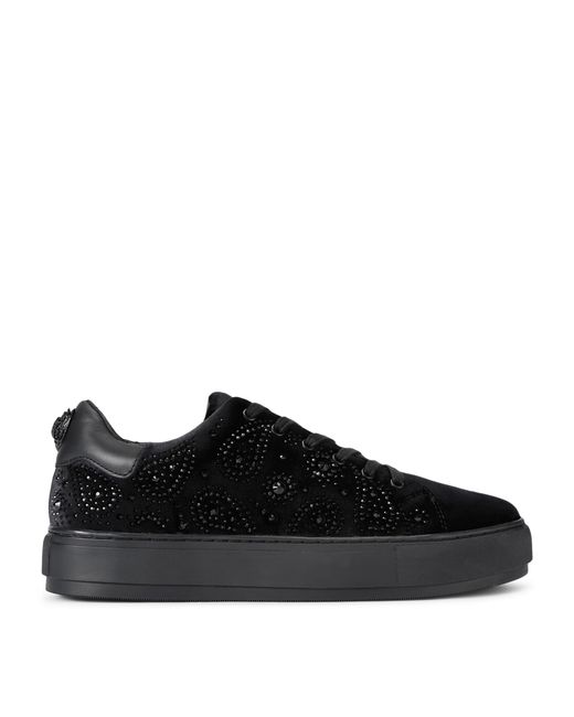 Kurt Geiger Black Embellished Laney Sneakers for men