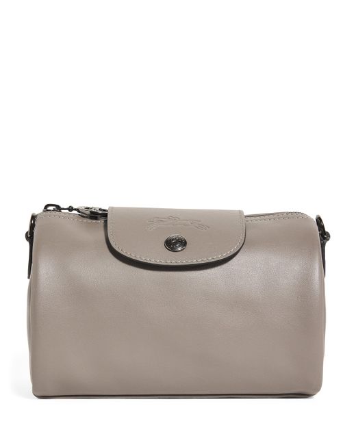 Longchamp Gray Leather Le Pliage Xtra Cross-Body Bag