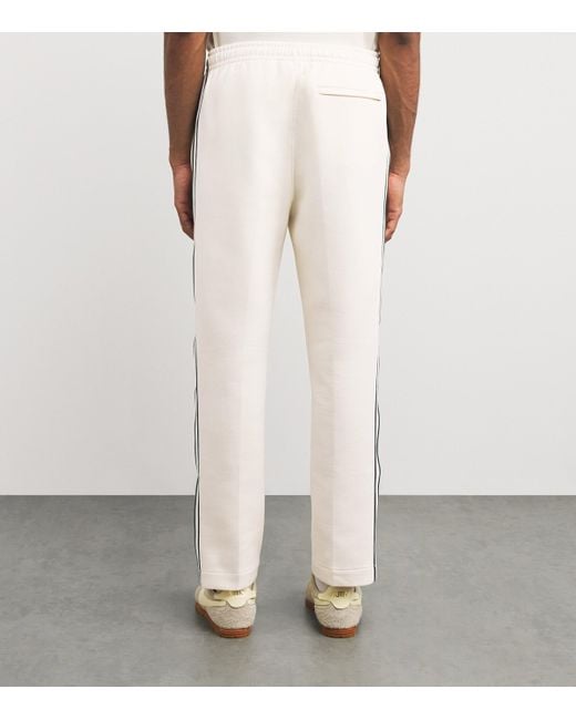 Lacoste White Cotton-Blend Stripe Sweatpants for men