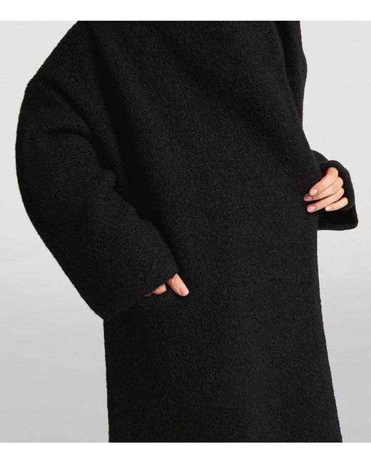 Lauren Manoogian Black Alpaca Capote Coat