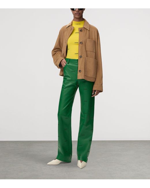 Loewe Brown Suede Workwear Jacket