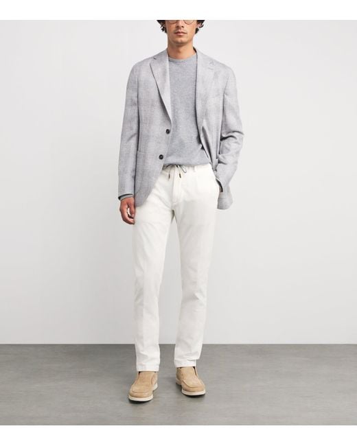 Eleventy White Tapered Trousers for men