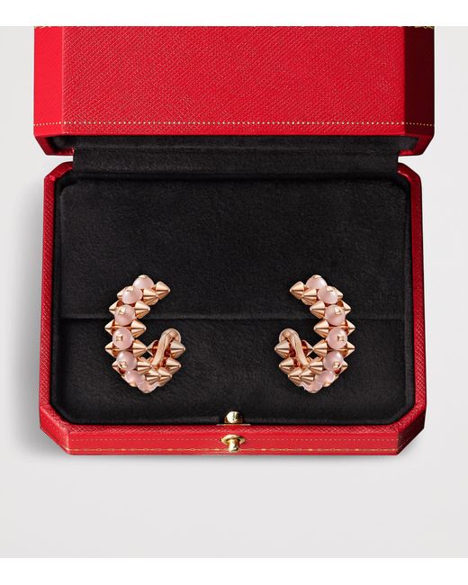 Cartier White And Chalcedony Clash De Hoop Earrings