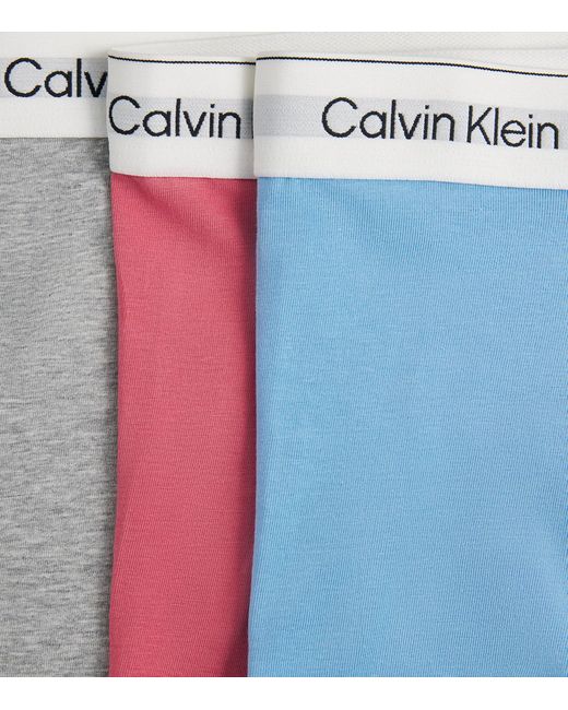 Calvin Klein Blue Stretch-Cotton Relaxed Icon Trunks for men