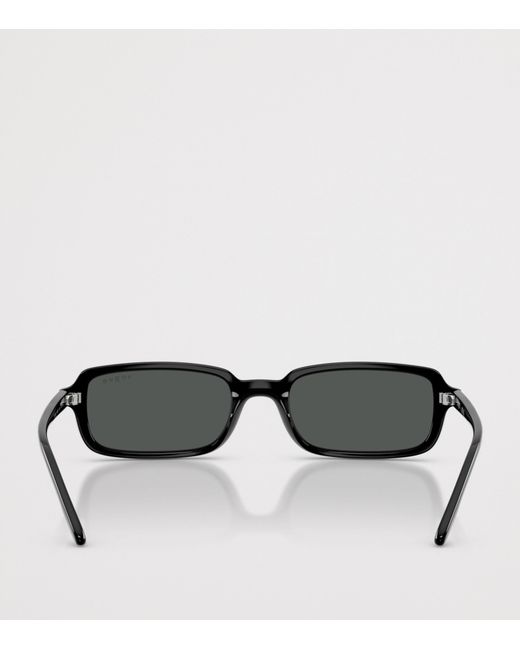 Vogue Black Rectangular Sunglasses