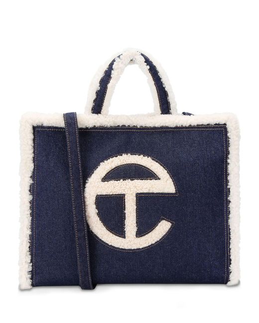 Ugg Blue X Telfar Medium Denim Shopper Bag