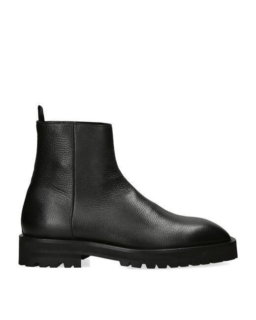 Kurt Geiger Black Leather Hawke Chelsea Boots for men