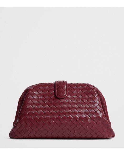 Bottega Veneta Purple Small Leather Lauren 1980 Clutch Bag