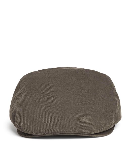 Barbour Gray Cotton Finnean Flat Cap for men