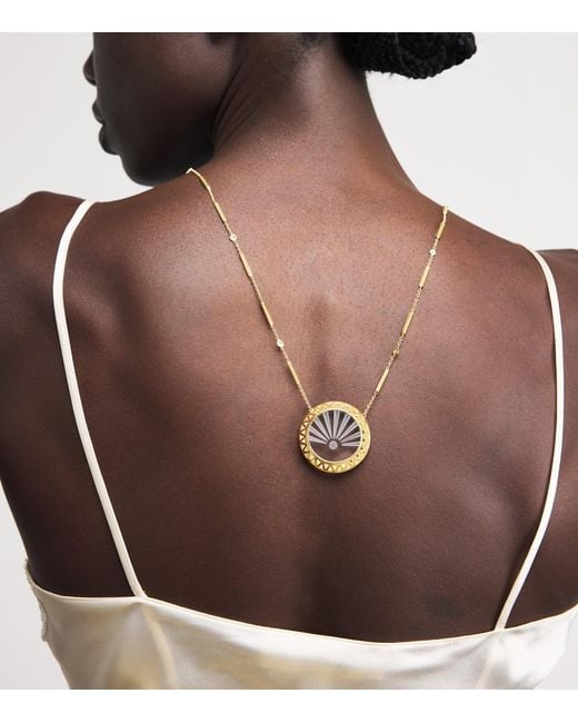 Jacquie Aiche Metallic Large, Diamond And Quartz Sunshine Necklace