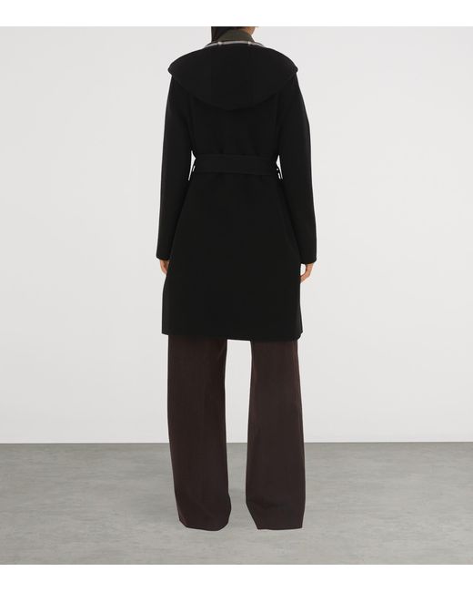 Burberry Black Wool Reversible Car Coat