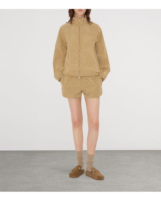 Burberry Brown Suede Check-Trim Urchin Clogs