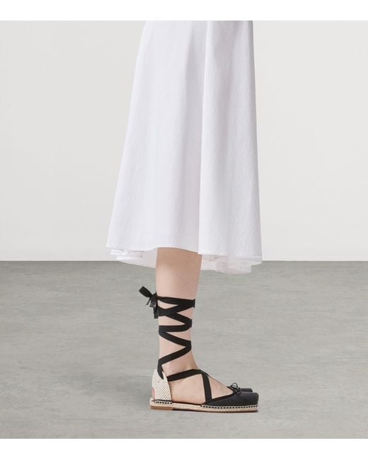 Christian Louboutin Black Cassiadrilla Espadrille Ballet Flats
