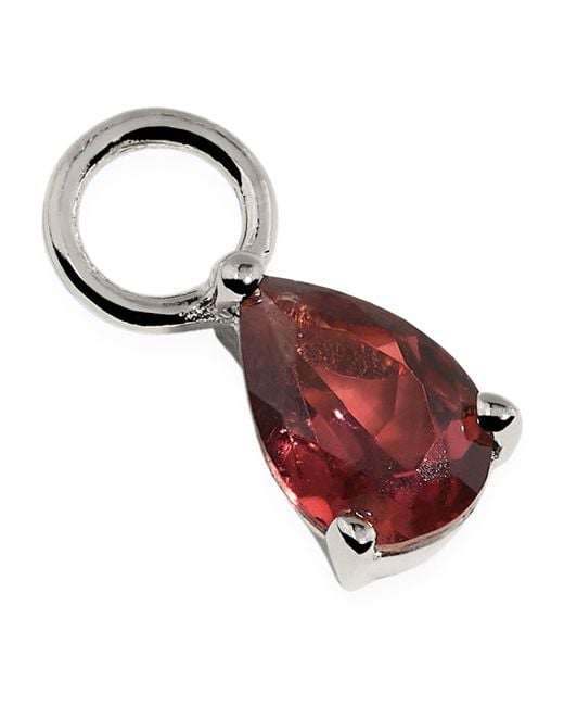 Astrid & Miyu Red And Garnet Birthstone Earring Charm
