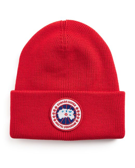 Canada Goose Red Wool Arctic Beanie