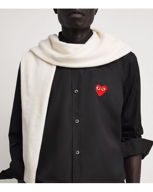COMME DES GARÇONS PLAY Black Long-Sleeve Heart Shirt for men