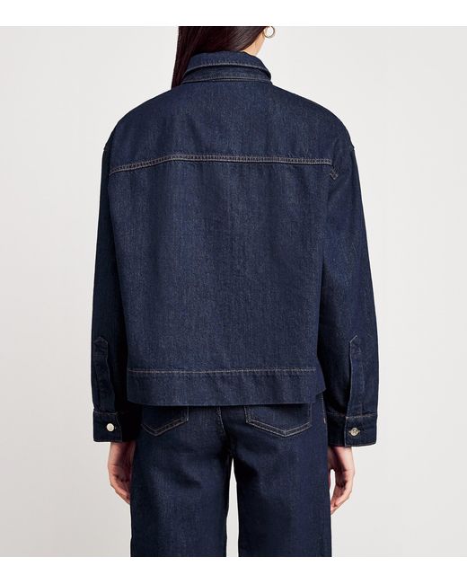 Maje Blue Bow-Detail Denim Jacket