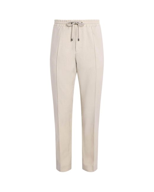 Pal Zileri Natural Stretch-Wool Straight Trousers for men
